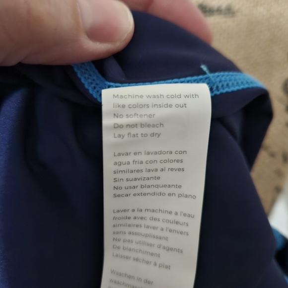 Fabletics Gianna Mock Neck Navy Blue Long Sleeve Top Size 2X - Picture 10 of 12